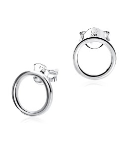 Ring Shaped Silver Ear Stud STS-3841